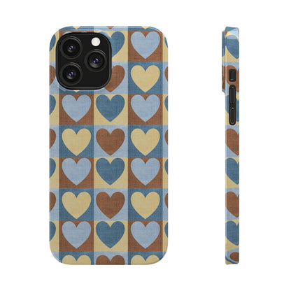 Retro Heart Mosaic Grid Case iPhone Cases - SmartHomeGoodies