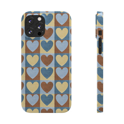 Retro Heart Mosaic Grid Case iPhone Cases - SmartHomeGoodies