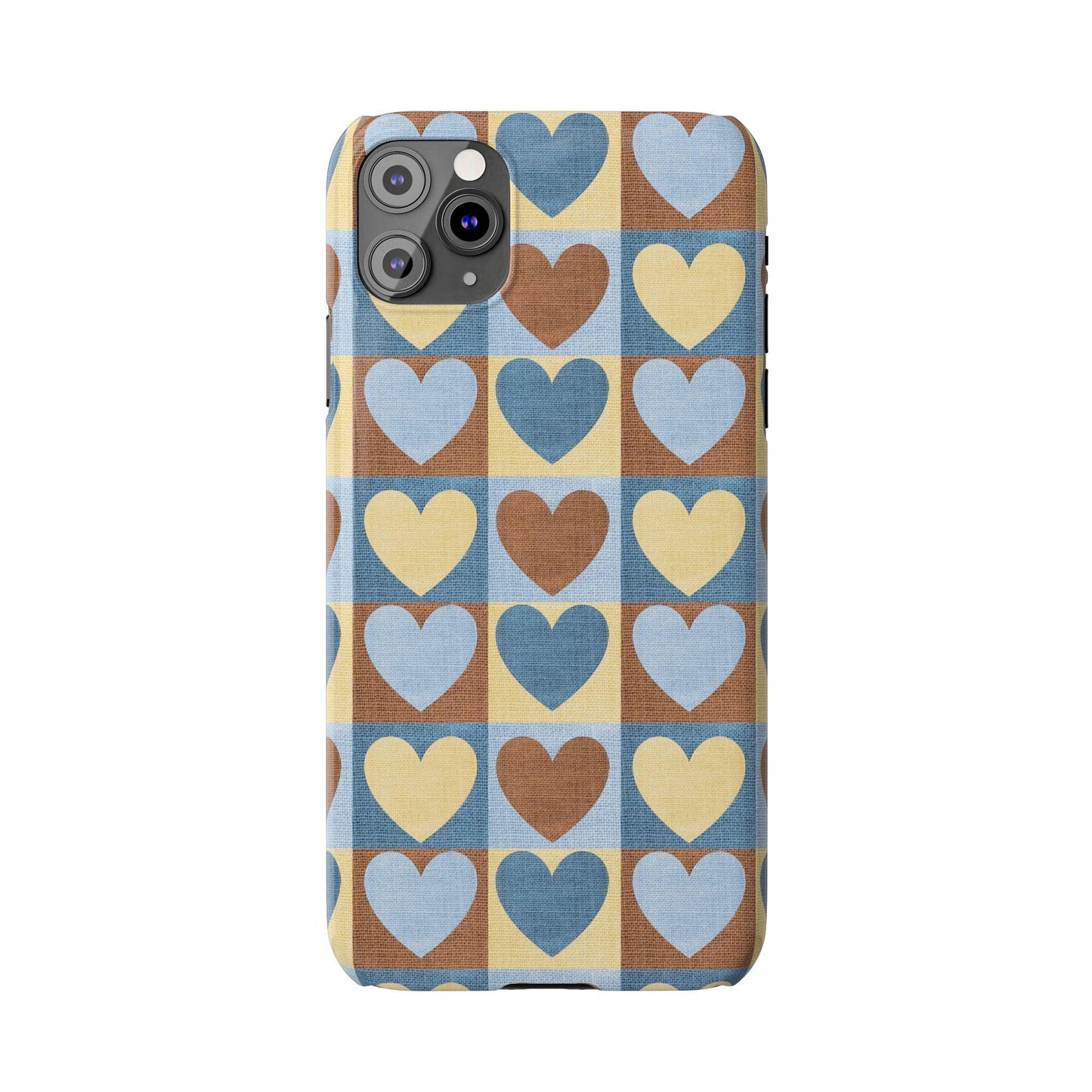 Retro Heart Mosaic Grid Case iPhone Cases - SmartHomeGoodies