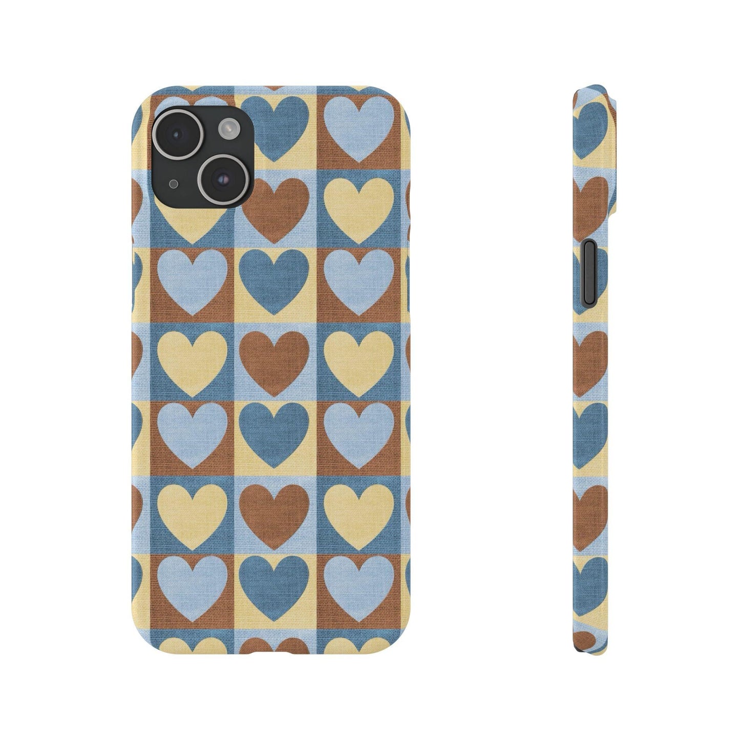 Retro Heart Mosaic Grid Case iPhone Cases - SmartHomeGoodies