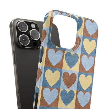 Retro Heart Mosaic Grid Case iPhone Cases - SmartHomeGoodies