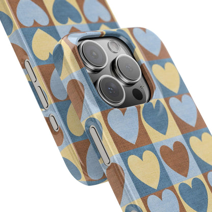 Retro Heart Mosaic Grid Case iPhone Cases - SmartHomeGoodies