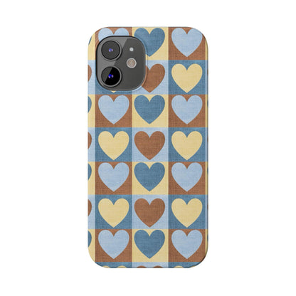 Retro Heart Mosaic Grid Case iPhone Cases - SmartHomeGoodies