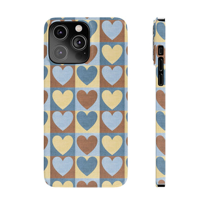 Retro Heart Mosaic Grid Case iPhone Cases - SmartHomeGoodies