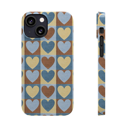 Retro Heart Mosaic Grid Case iPhone Cases - SmartHomeGoodies