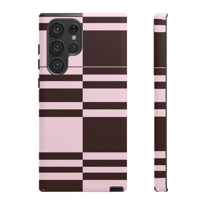 Rosé Nougat Phone Case | Pink Chocolate Plaid - SmartHomeGoodies