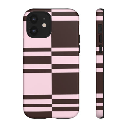 Rosé Nougat Phone Case | Pink Chocolate Plaid - SmartHomeGoodies