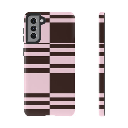 Rosé Nougat Phone Case | Pink Chocolate Plaid - SmartHomeGoodies