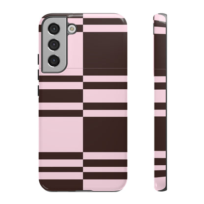 Rosé Nougat Phone Case | Pink Chocolate Plaid - SmartHomeGoodies