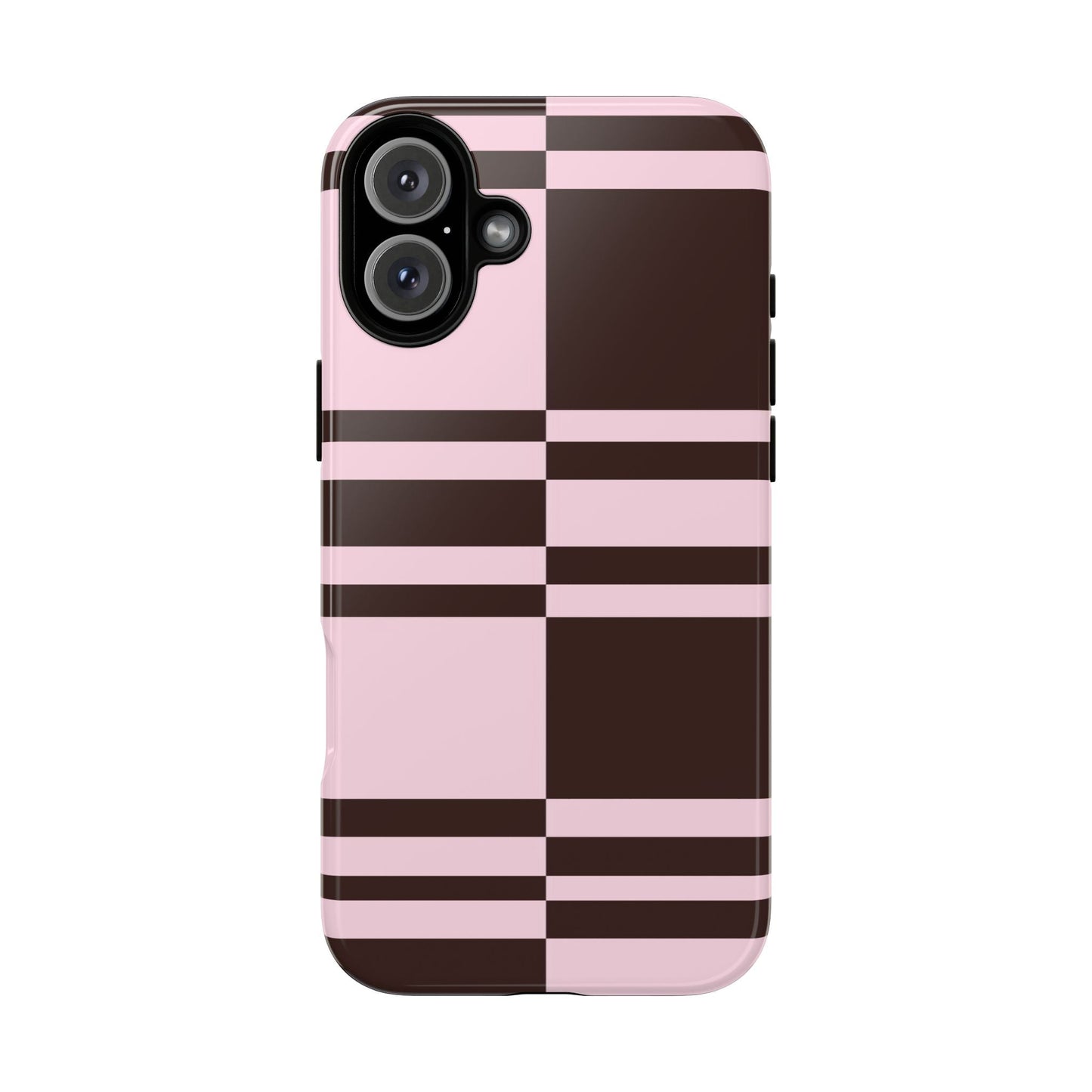 Rosé Nougat Phone Case | Pink Chocolate Plaid - SmartHomeGoodies