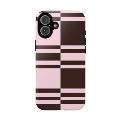 Rosé Nougat Phone Case | Pink Chocolate Plaid - SmartHomeGoodies