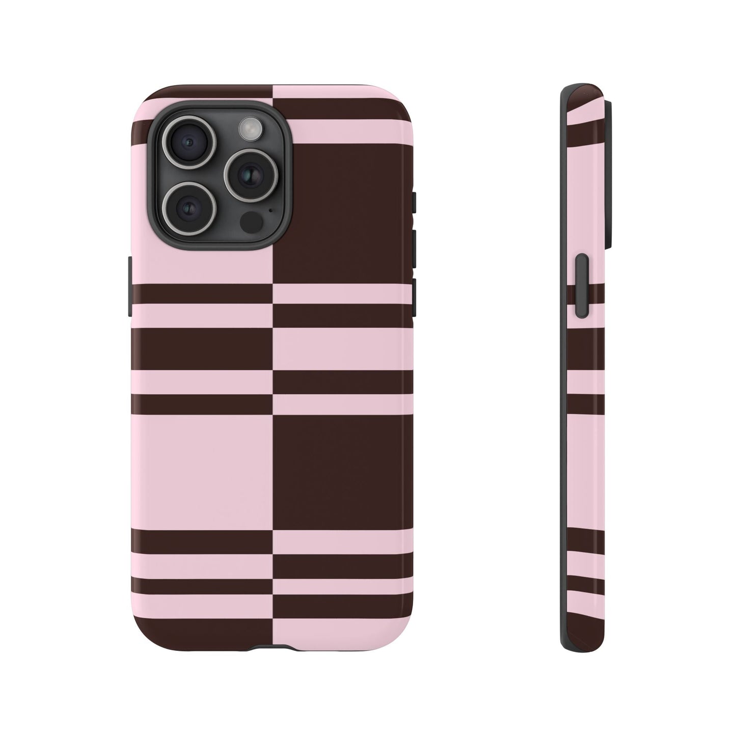 Rosé Nougat Phone Case | Pink Chocolate Plaid - SmartHomeGoodies