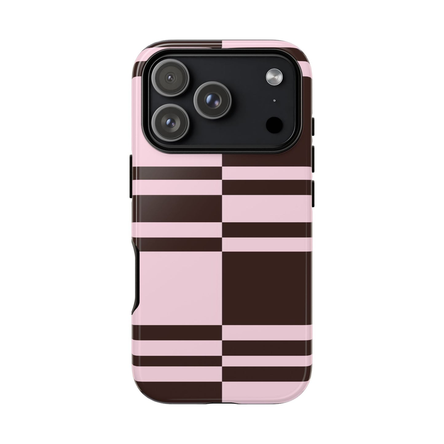 Rosé Nougat Phone Case | Pink Chocolate Plaid - SmartHomeGoodies