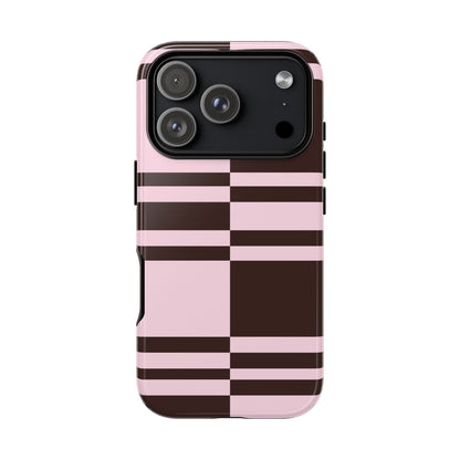 Rosé Nougat Phone Case | Pink Chocolate Plaid - SmartHomeGoodies