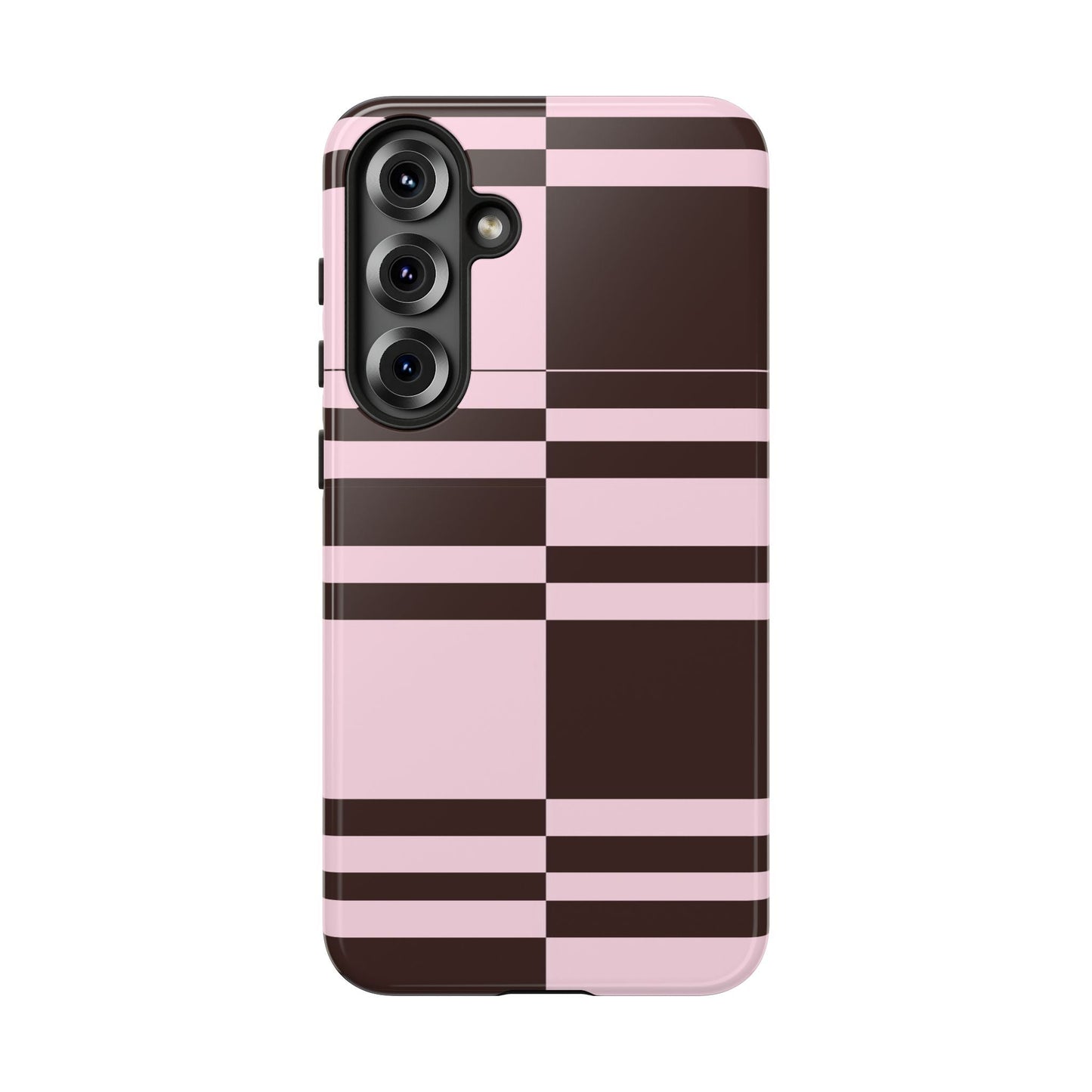 Rosé Nougat Phone Case | Pink Chocolate Plaid - SmartHomeGoodies