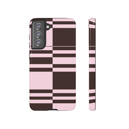 Rosé Nougat Phone Case | Pink Chocolate Plaid - SmartHomeGoodies