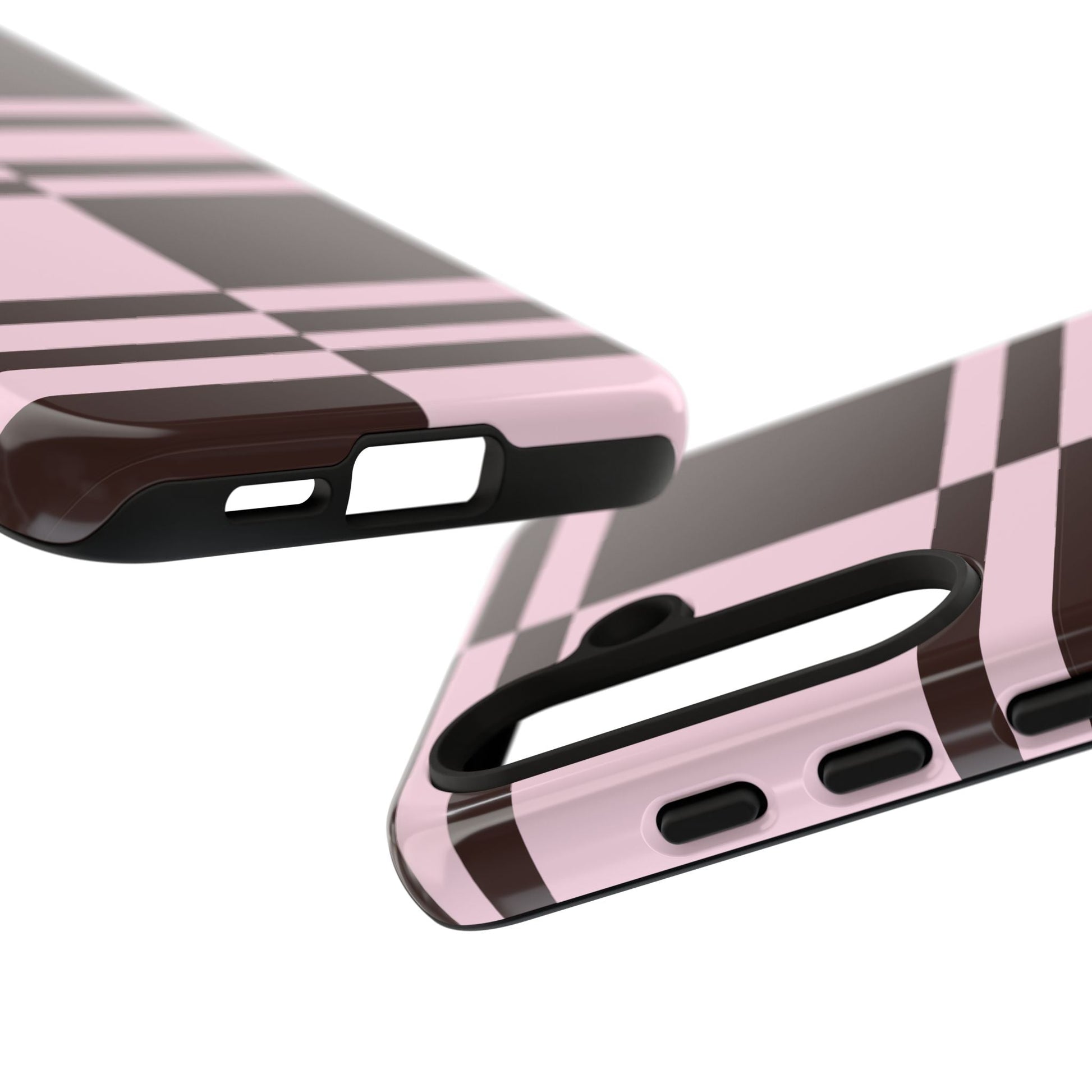 Rosé Nougat Phone Case | Pink Chocolate Plaid - SmartHomeGoodies