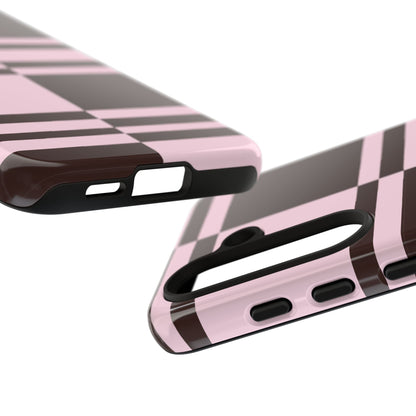 Rosé Nougat Phone Case | Pink Chocolate Plaid - SmartHomeGoodies
