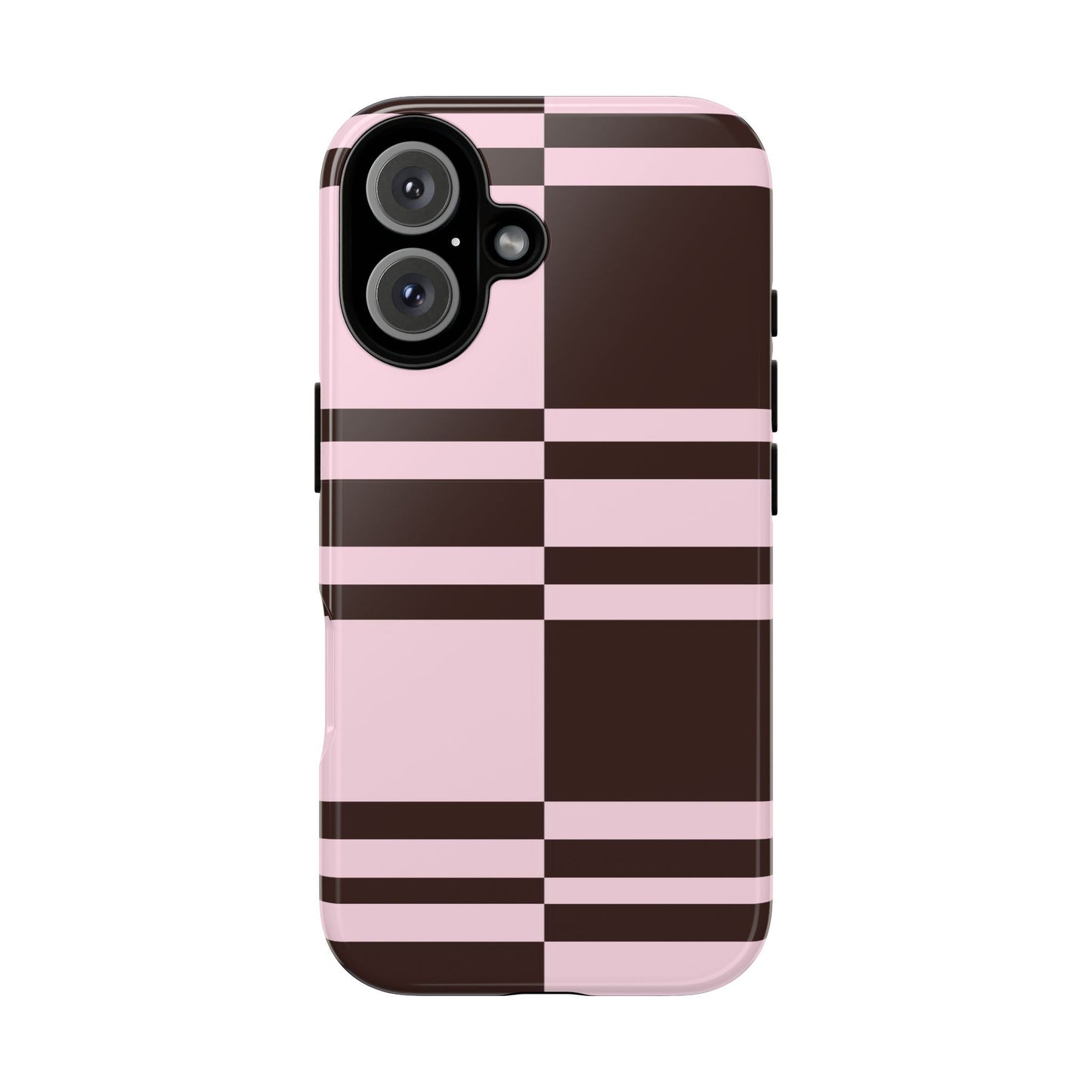 Rosé Nougat Phone Case | Pink Chocolate Plaid - SmartHomeGoodies