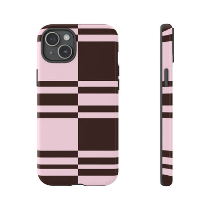 Rosé Nougat Phone Case | Pink Chocolate Plaid - SmartHomeGoodies