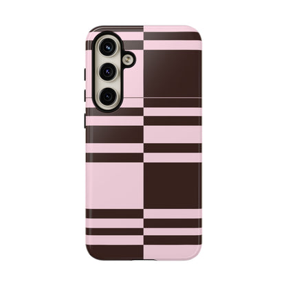 Rosé Nougat Phone Case | Pink Chocolate Plaid - SmartHomeGoodies