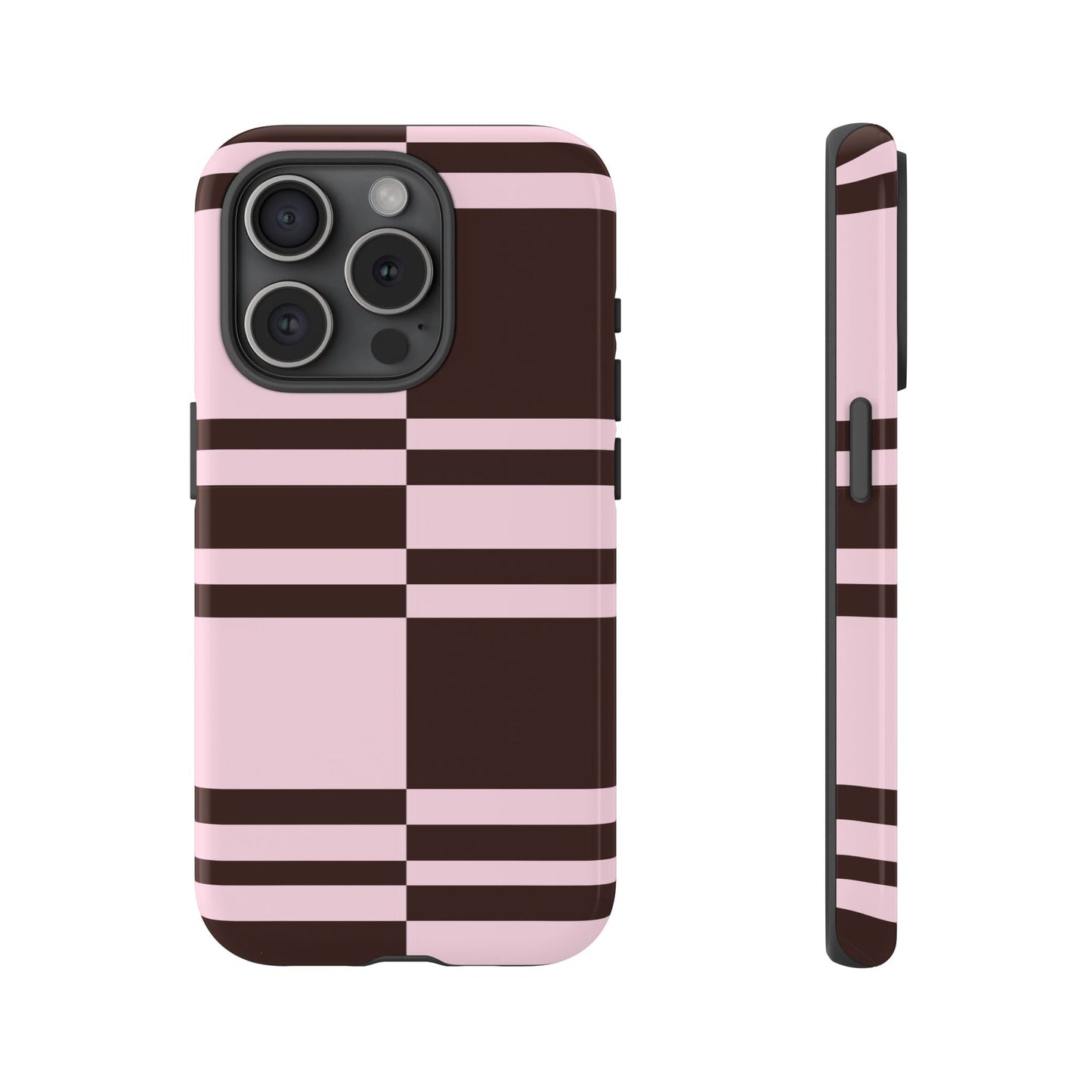 Rosé Nougat Phone Case | Pink Chocolate Plaid - SmartHomeGoodies