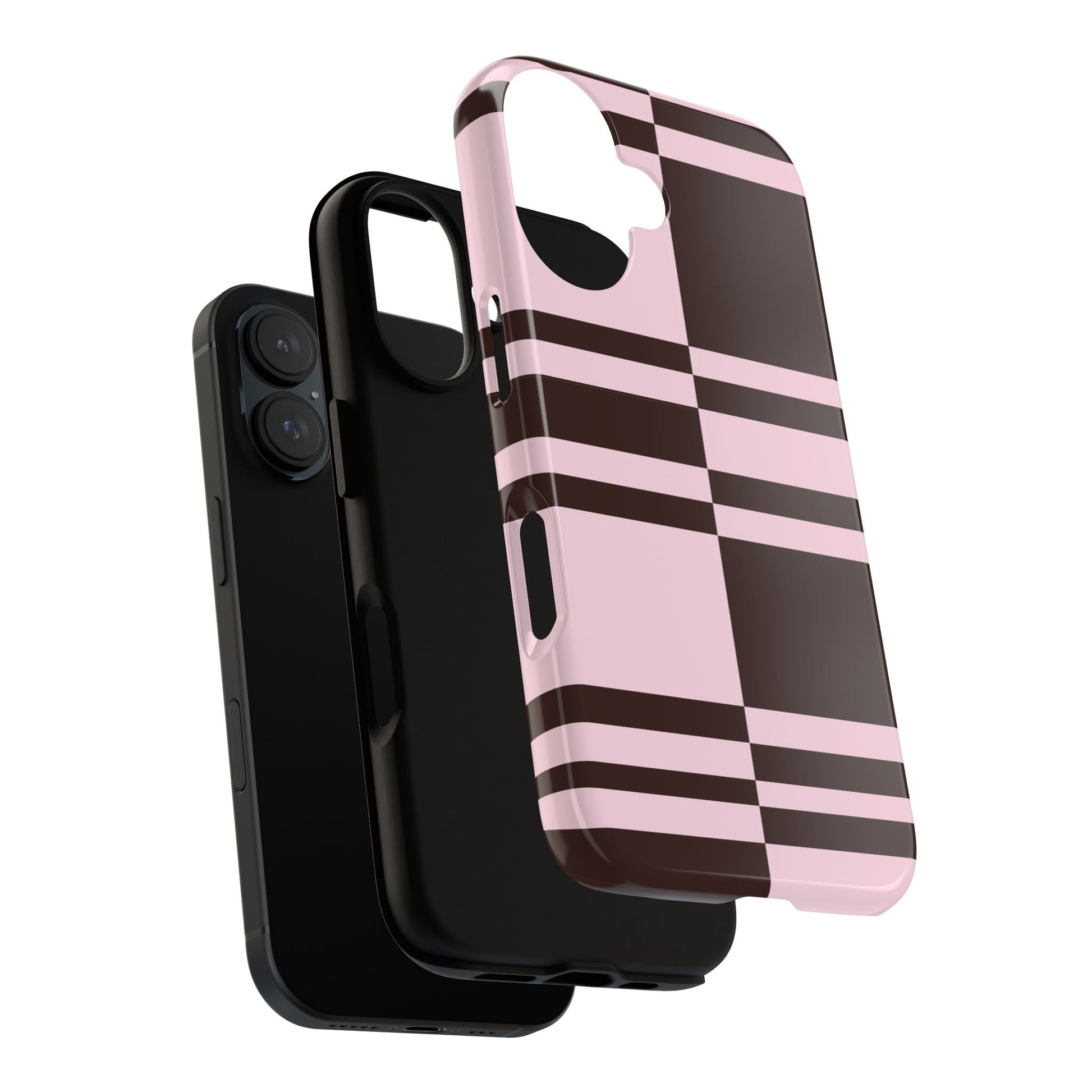 Rosé Nougat Phone Case | Pink Chocolate Plaid - SmartHomeGoodies