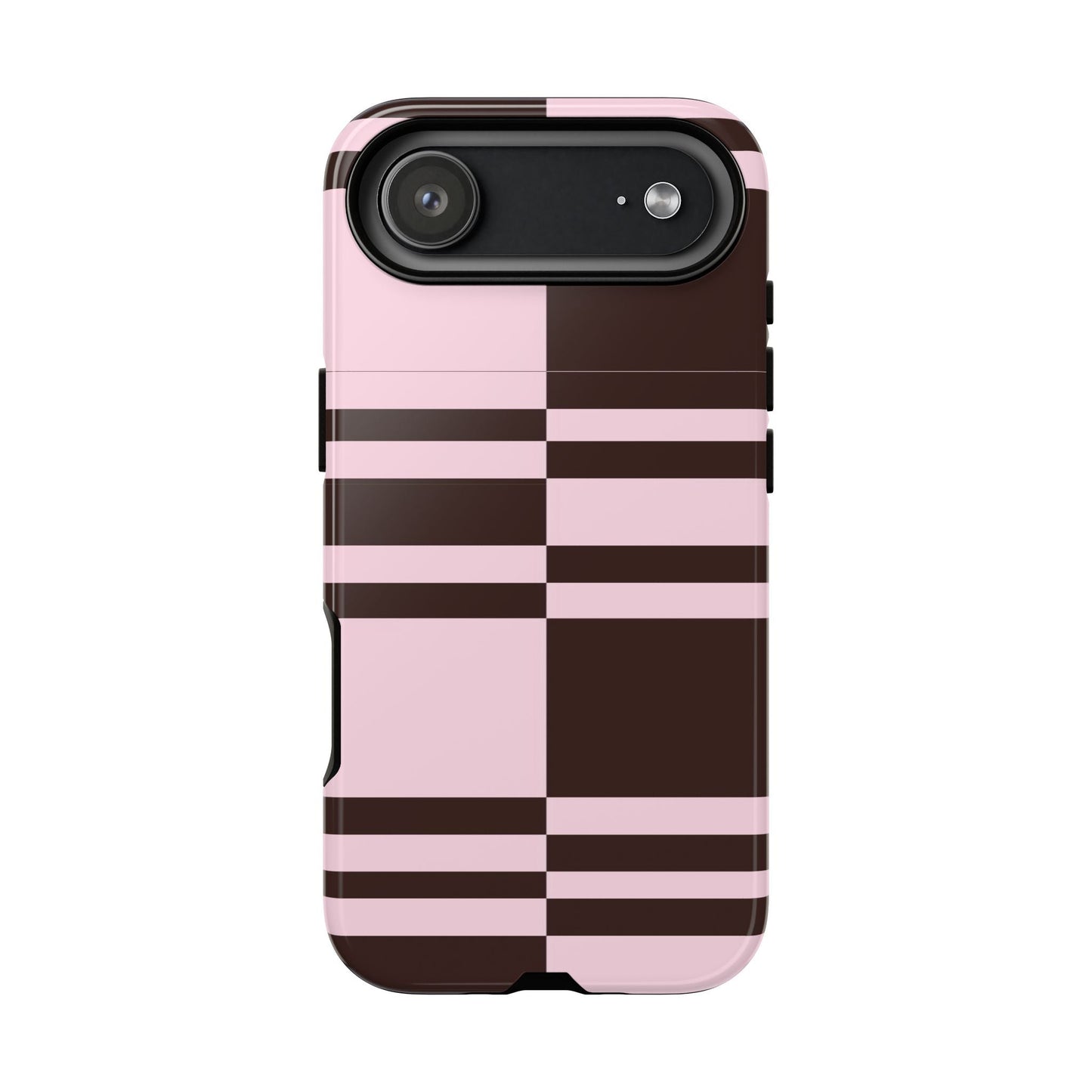 Rosé Nougat Phone Case | Pink Chocolate Plaid - SmartHomeGoodies