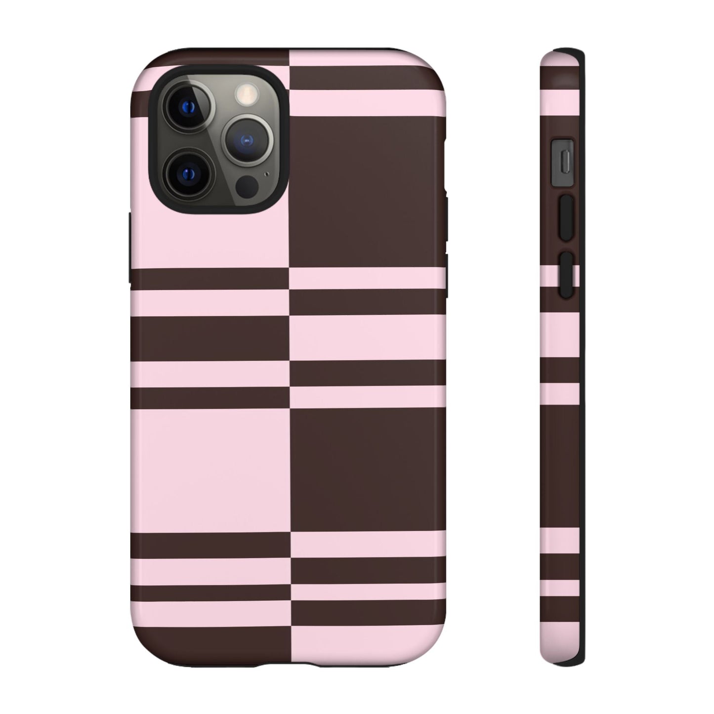 Rosé Nougat Phone Case | Pink Chocolate Plaid - SmartHomeGoodies