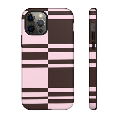 Rosé Nougat Phone Case | Pink Chocolate Plaid - SmartHomeGoodies