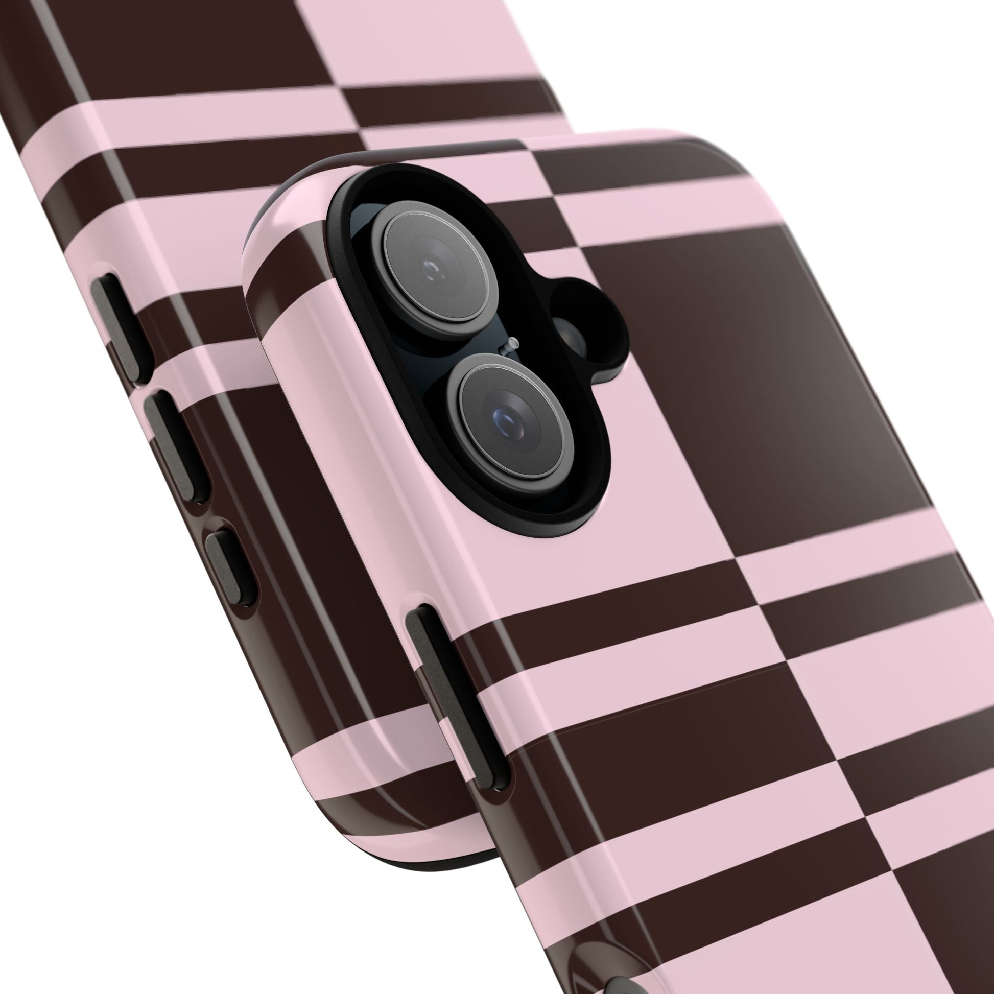 Rosé Nougat Phone Case | Pink Chocolate Plaid - SmartHomeGoodies