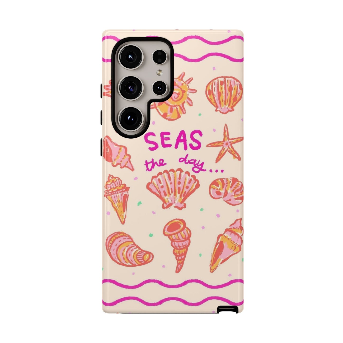 Sea's the Day Phone Case, Cute Shell Design, Ocean Lover Gift, Summer Beach Vibe, Fun Phone Accessory - SmartHomeGoodies