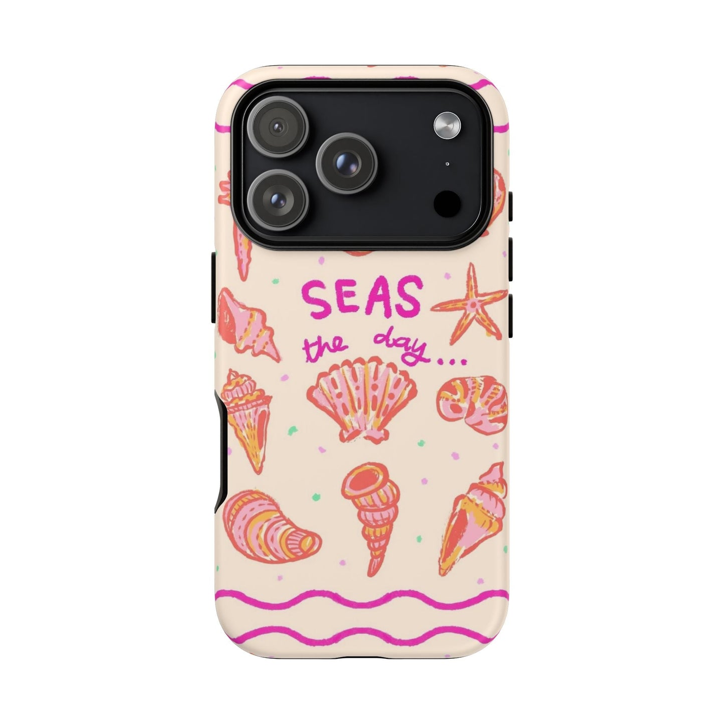 Sea's the Day Phone Case, Cute Shell Design, Ocean Lover Gift, Summer Beach Vibe, Fun Phone Accessory - SmartHomeGoodies