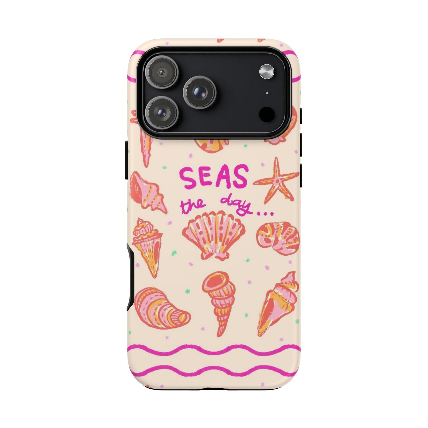 Sea's the Day Phone Case, Cute Shell Design, Ocean Lover Gift, Summer Beach Vibe, Fun Phone Accessory - SmartHomeGoodies