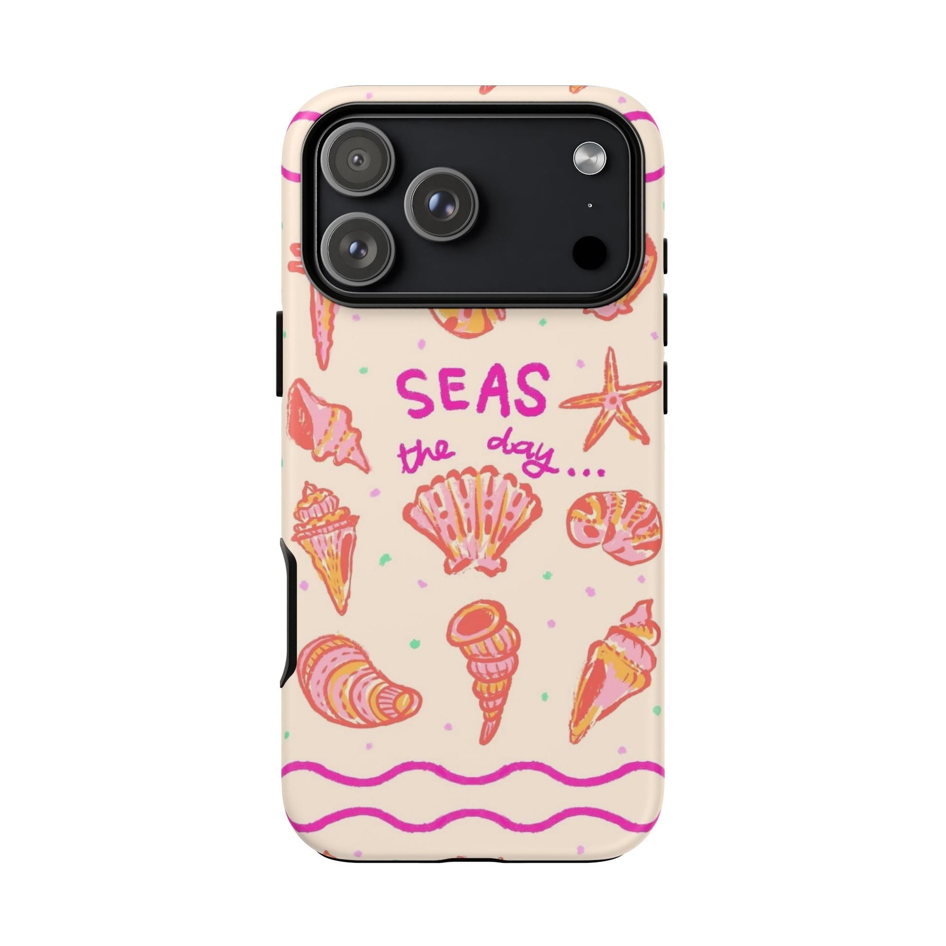 Sea's the Day Phone Case, Cute Shell Design, Ocean Lover Gift, Summer   SmartHomeGoodies