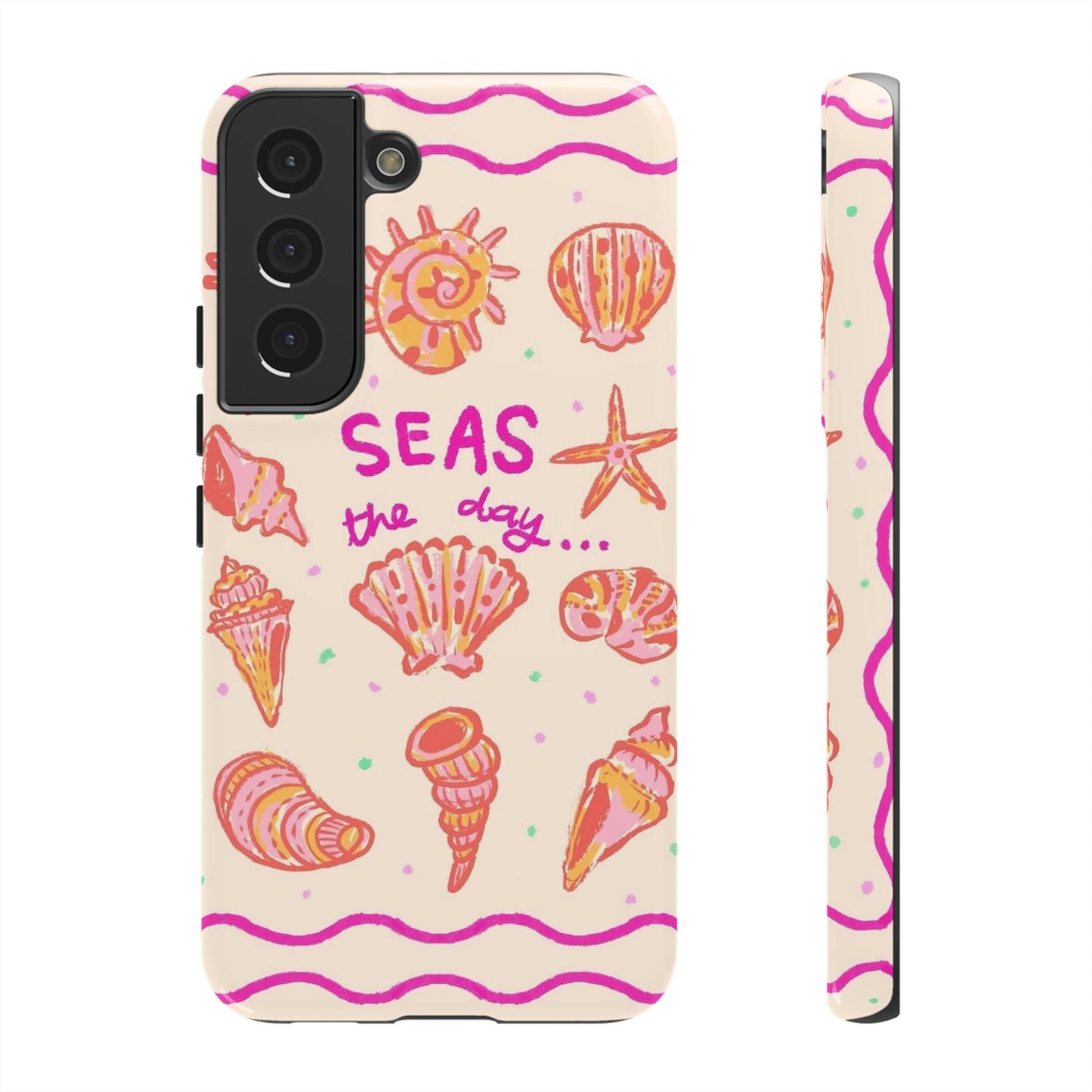 Sea's the Day Phone Case, Cute Shell Design, Ocean Lover Gift, Summer Beach Vibe, Fun Phone Accessory - SmartHomeGoodies