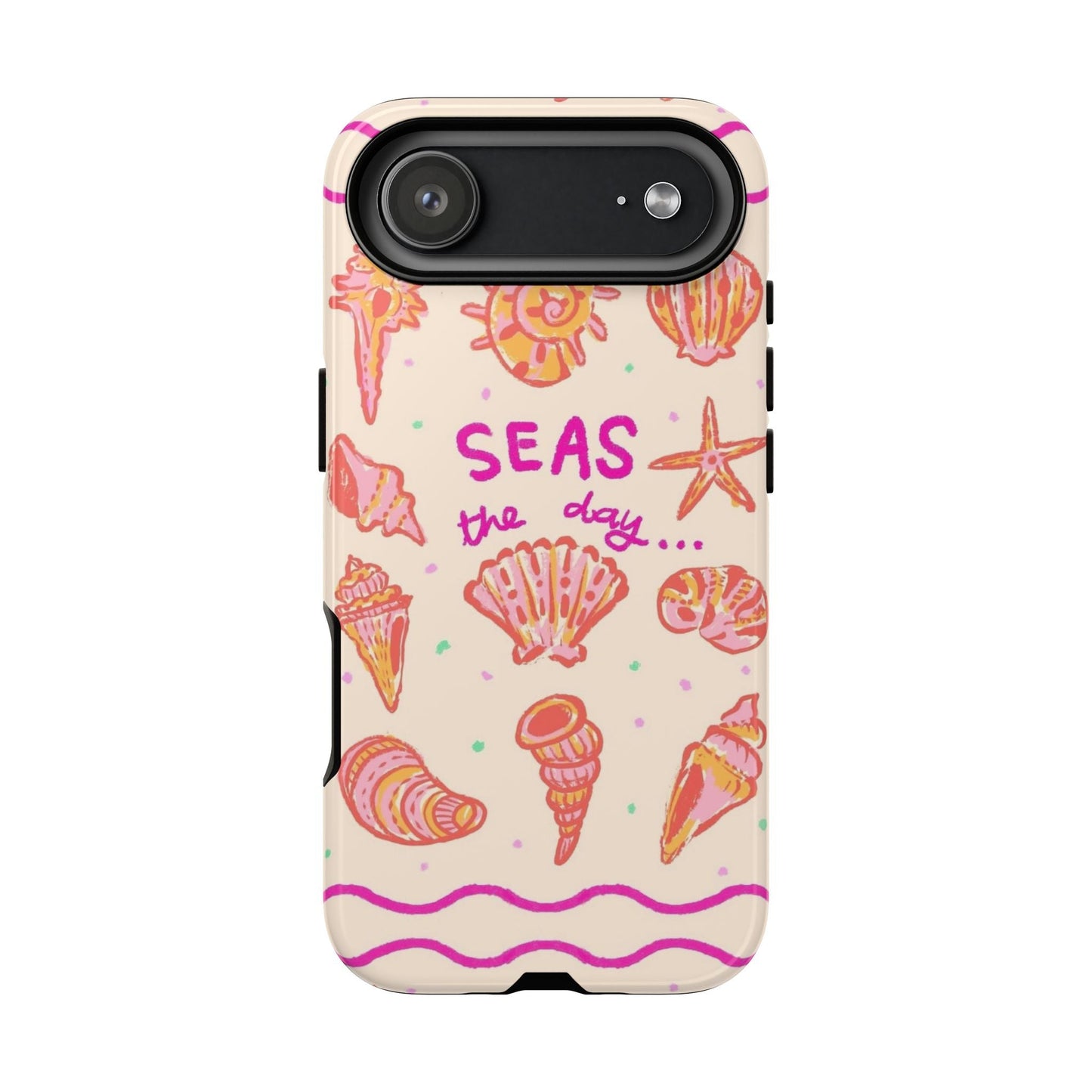 Sea's the Day Phone Case, Cute Shell Design, Ocean Lover Gift, Summer Beach Vibe, Fun Phone Accessory - SmartHomeGoodies