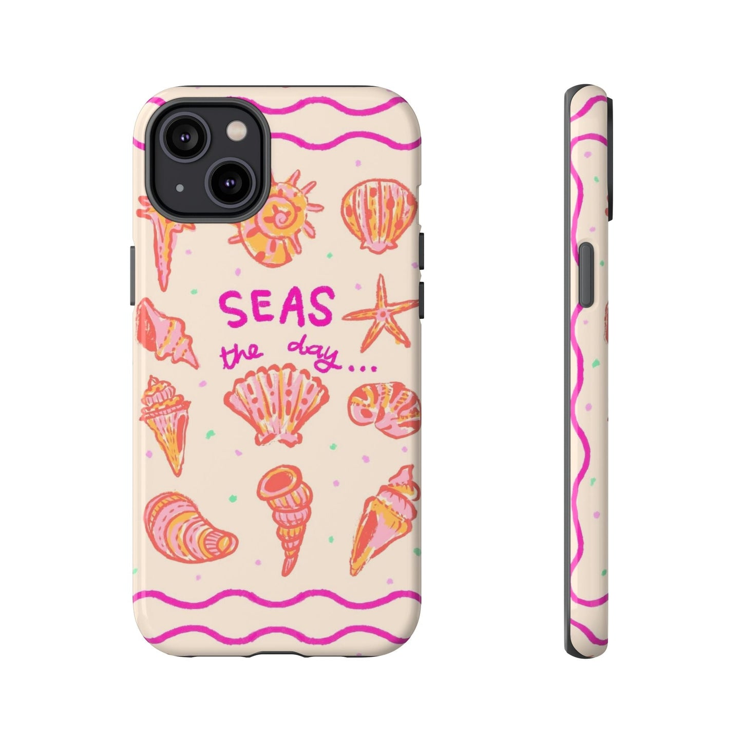 Sea's the Day Phone Case, Cute Shell Design, Ocean Lover Gift, Summer Beach Vibe, Fun Phone Accessory - SmartHomeGoodies