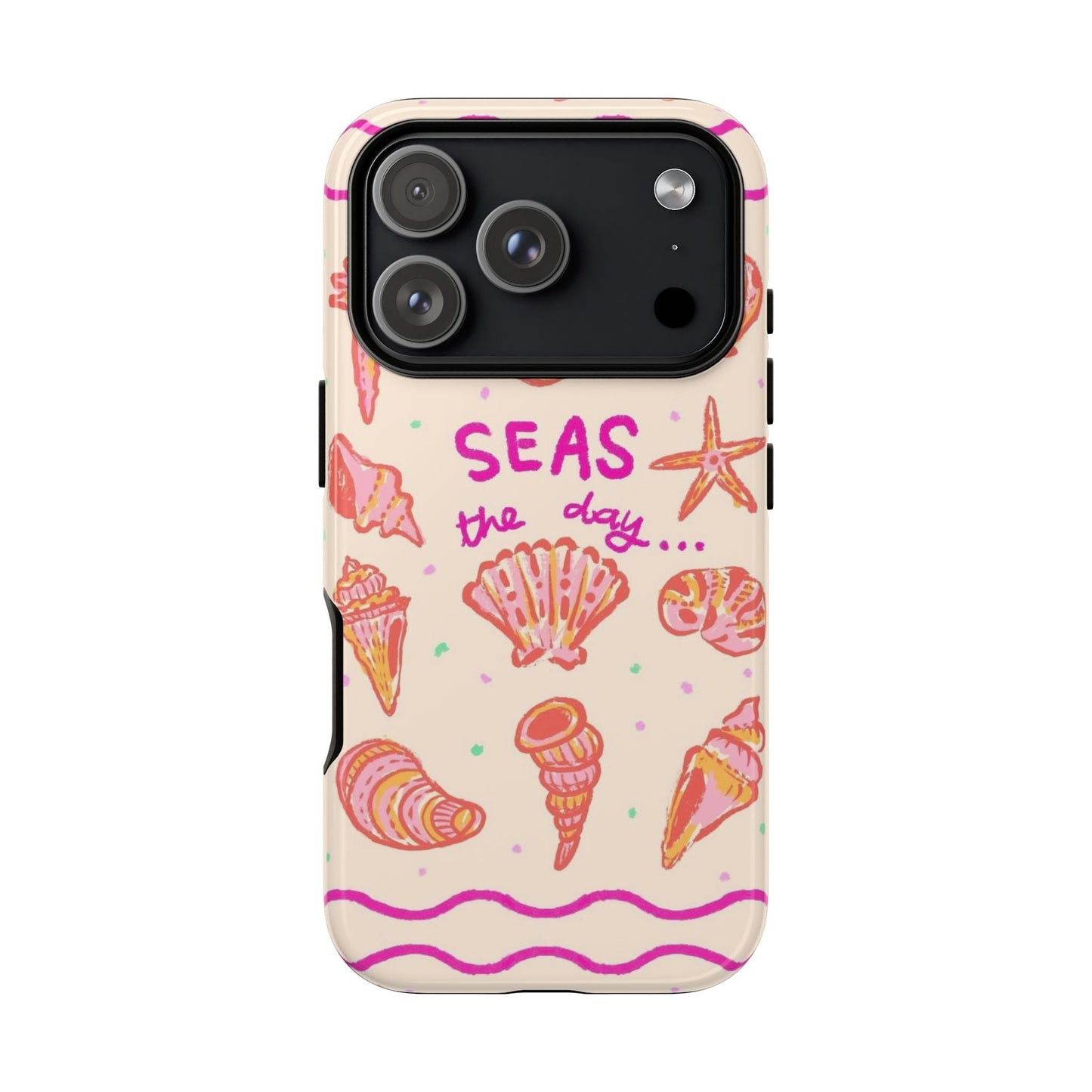 Sea's the Day Phone Case, Cute Shell Design, Ocean Lover Gift, Summer Beach Vibe, Fun Phone Accessory - SmartHomeGoodies