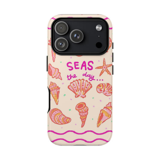Sea's the Day Phone Case, Cute Shell Design, Ocean Lover Gift, Summer Beach Vibe, Fun Phone Accessory - SmartHomeGoodies