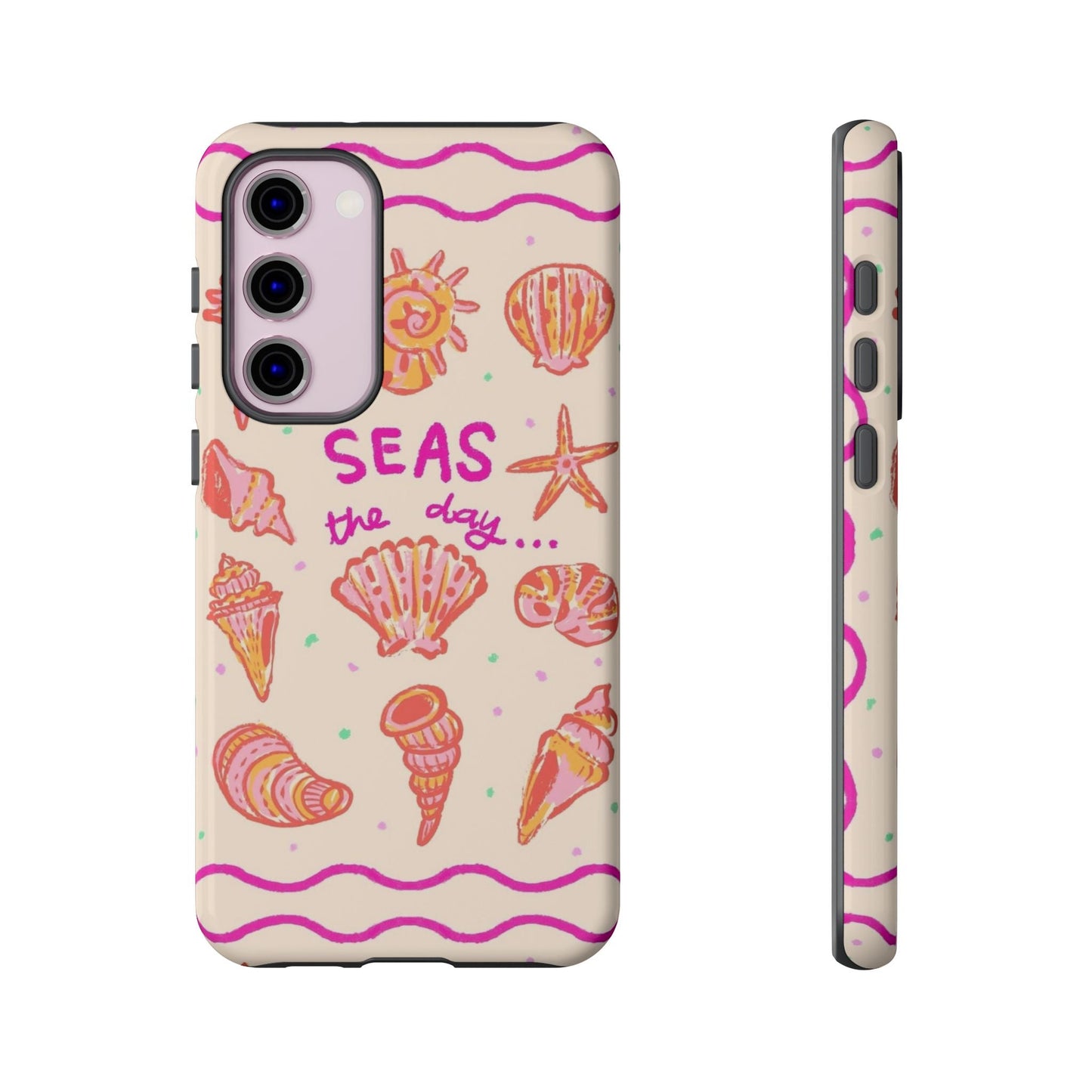 Sea's the Day Phone Case, Cute Shell Design, Ocean Lover Gift, Summer Beach Vibe, Fun Phone Accessory - SmartHomeGoodies