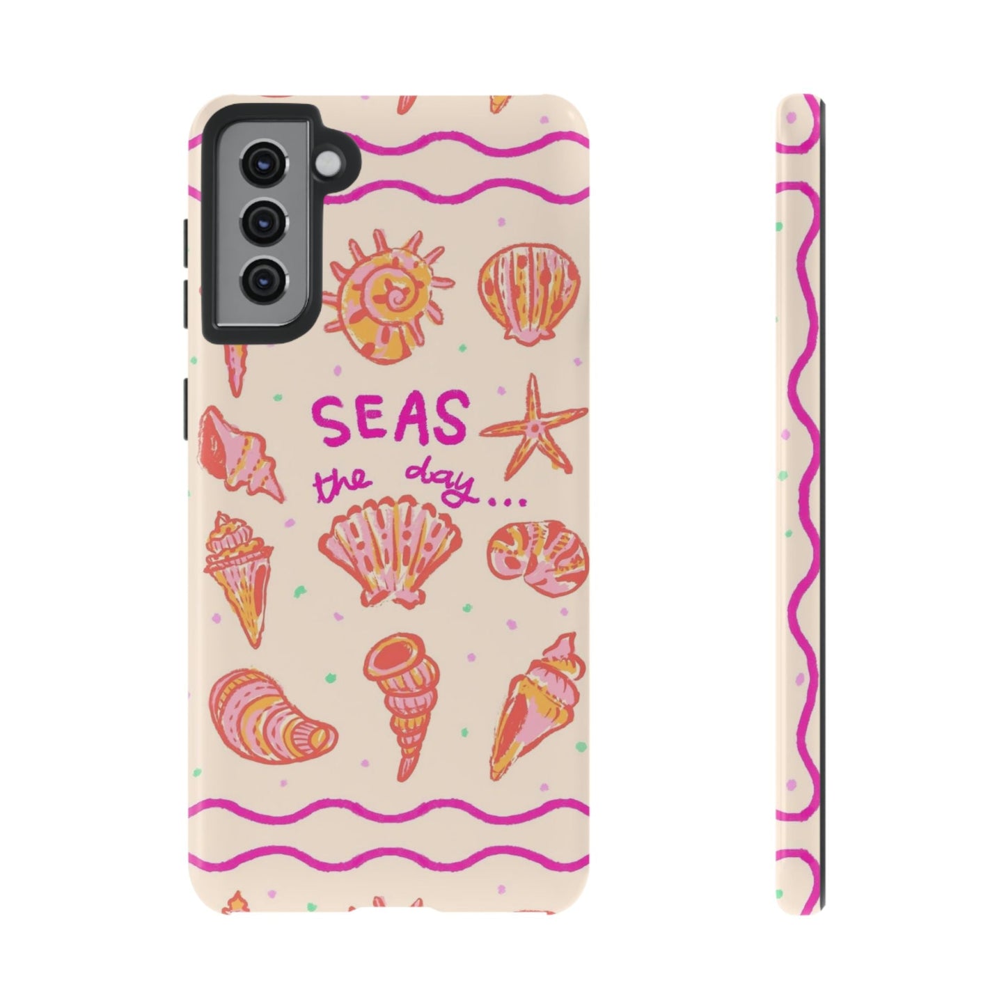 Sea's the Day Phone Case, Cute Shell Design, Ocean Lover Gift, Summer Beach Vibe, Fun Phone Accessory - SmartHomeGoodies