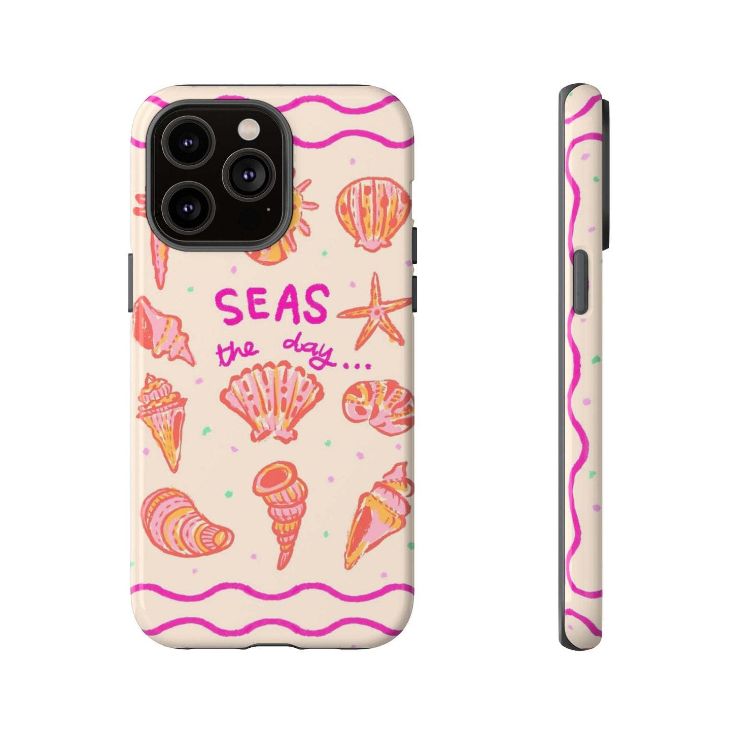 Sea's the Day Phone Case, Cute Shell Design, Ocean Lover Gift, Summer Beach Vibe, Fun Phone Accessory - SmartHomeGoodies