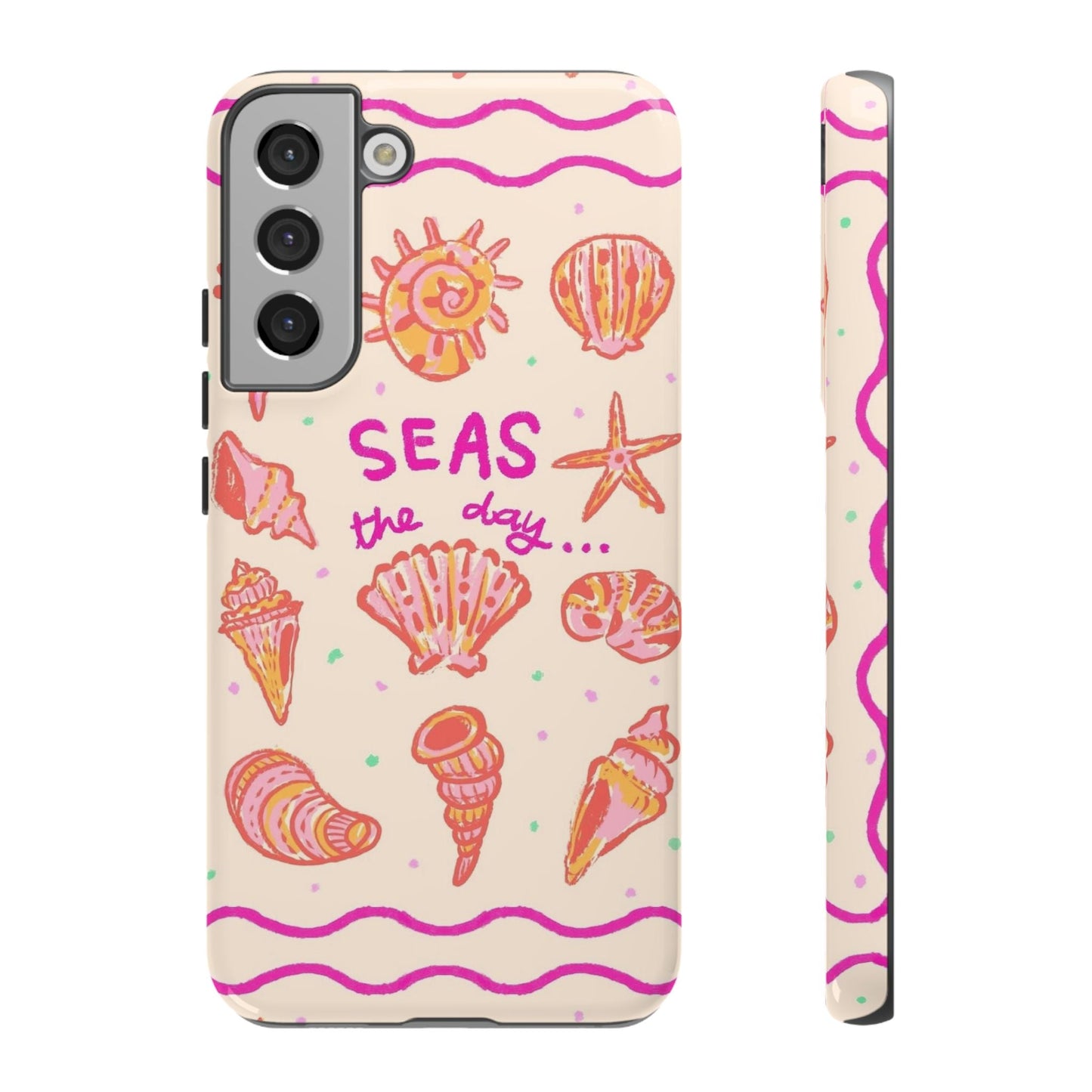 Sea's the Day Phone Case, Cute Shell Design, Ocean Lover Gift, Summer Beach Vibe, Fun Phone Accessory - SmartHomeGoodies