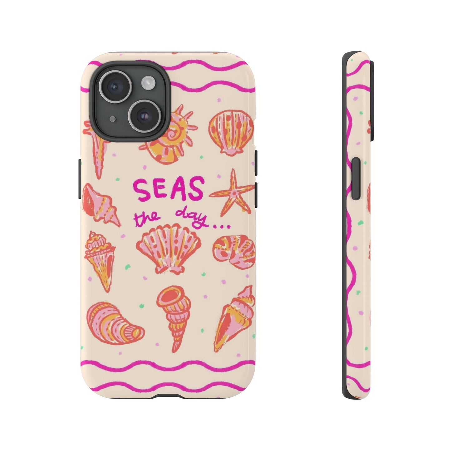Sea's the Day Phone Case, Cute Shell Design, Ocean Lover Gift, Summer Beach Vibe, Fun Phone Accessory - SmartHomeGoodies