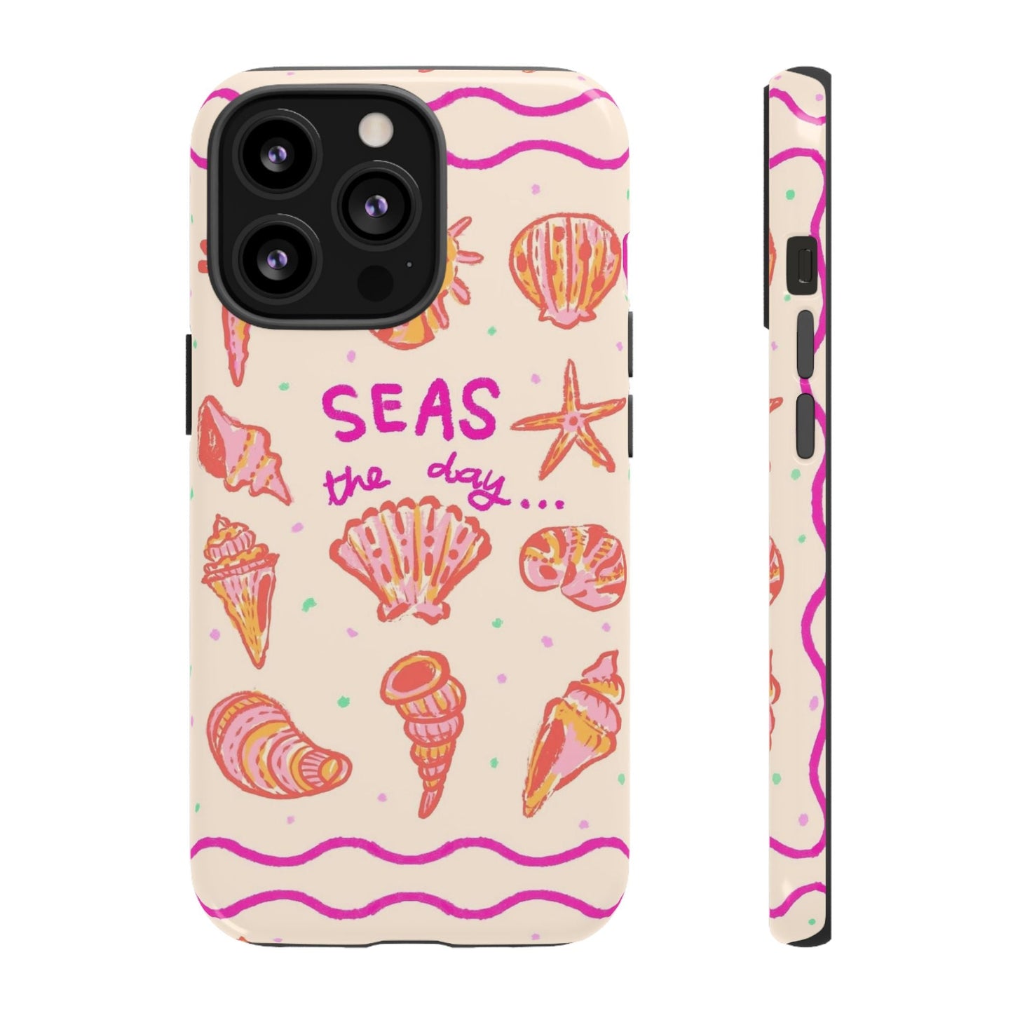Sea's the Day Phone Case, Cute Shell Design, Ocean Lover Gift, Summer Beach Vibe, Fun Phone Accessory - SmartHomeGoodies