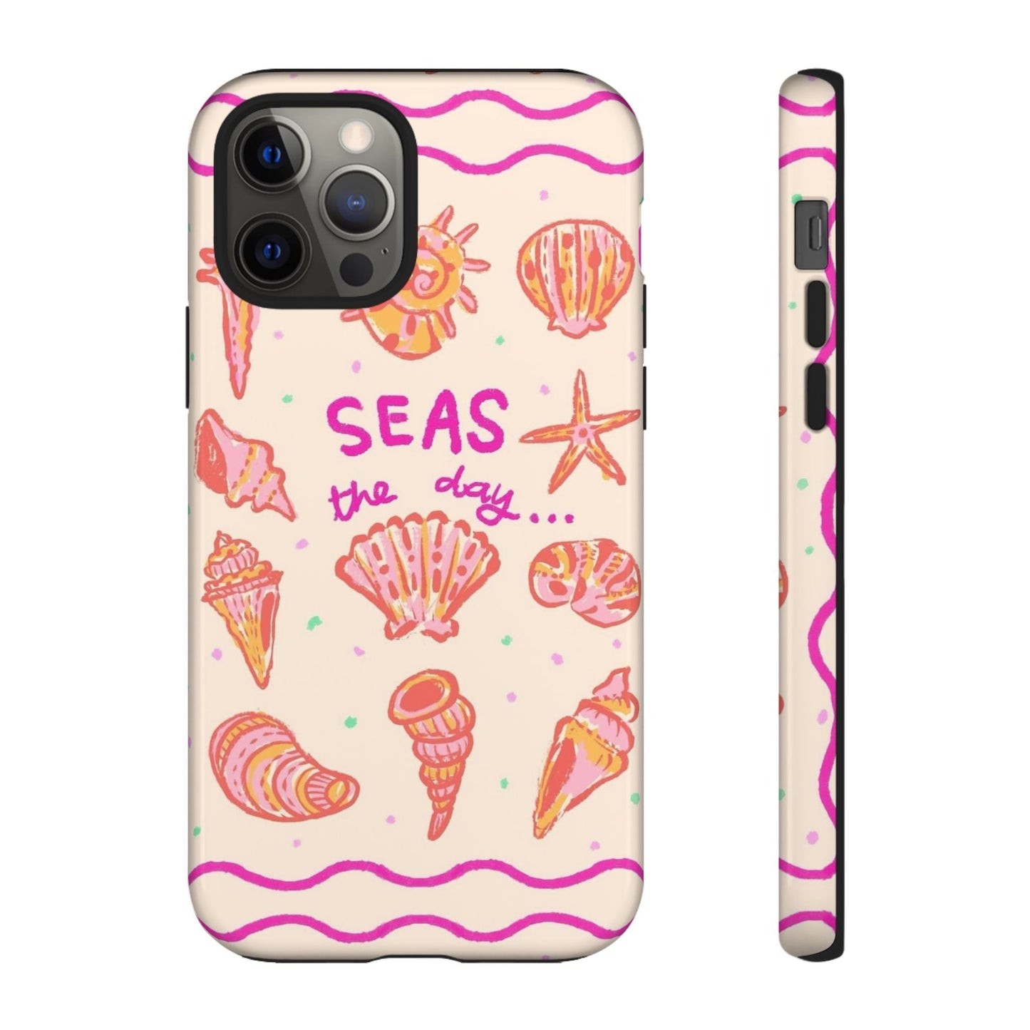 Sea's the Day Phone Case, Cute Shell Design, Ocean Lover Gift, Summer Beach Vibe, Fun Phone Accessory - SmartHomeGoodies