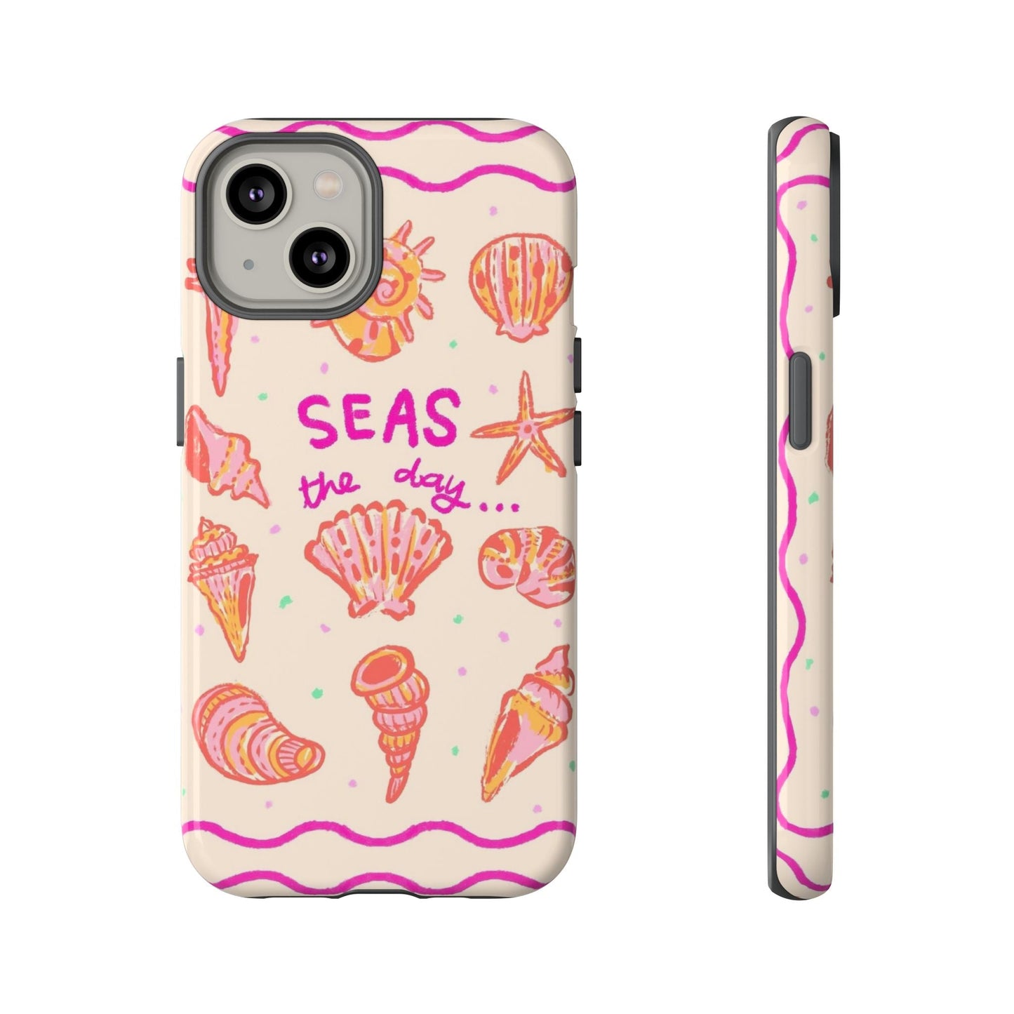 Sea's the Day Phone Case, Cute Shell Design, Ocean Lover Gift, Summer Beach Vibe, Fun Phone Accessory - SmartHomeGoodies