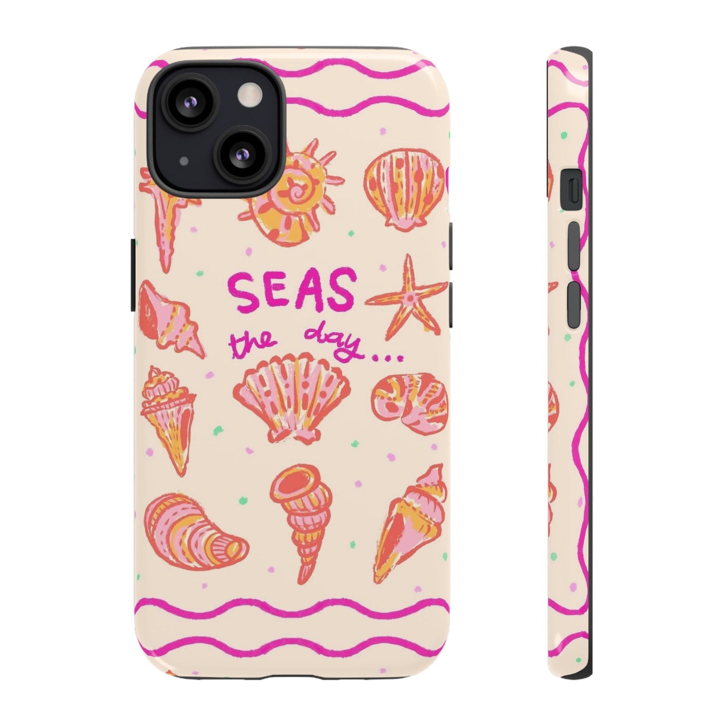Sea's the Day Phone Case, Cute Shell Design, Ocean Lover Gift, Summer Beach Vibe, Fun Phone Accessory - SmartHomeGoodies