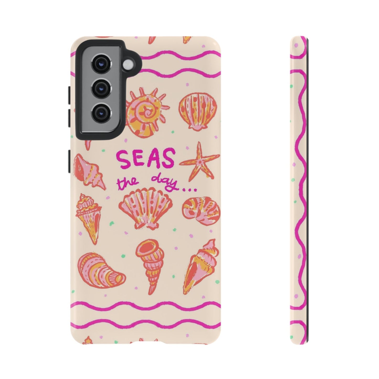 Sea's the Day Phone Case, Cute Shell Design, Ocean Lover Gift, Summer Beach Vibe, Fun Phone Accessory - SmartHomeGoodies